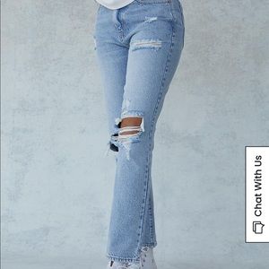 Selling PacSun Eco Light Blue Distressed Mom Jeans - Size 24W